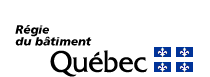 Logo de la Régie du Bâtiment du Québec, société qui conçoit les normes au niveau des services et de l'exécution des travaux de tous les entrepreneur en construction au Québec.